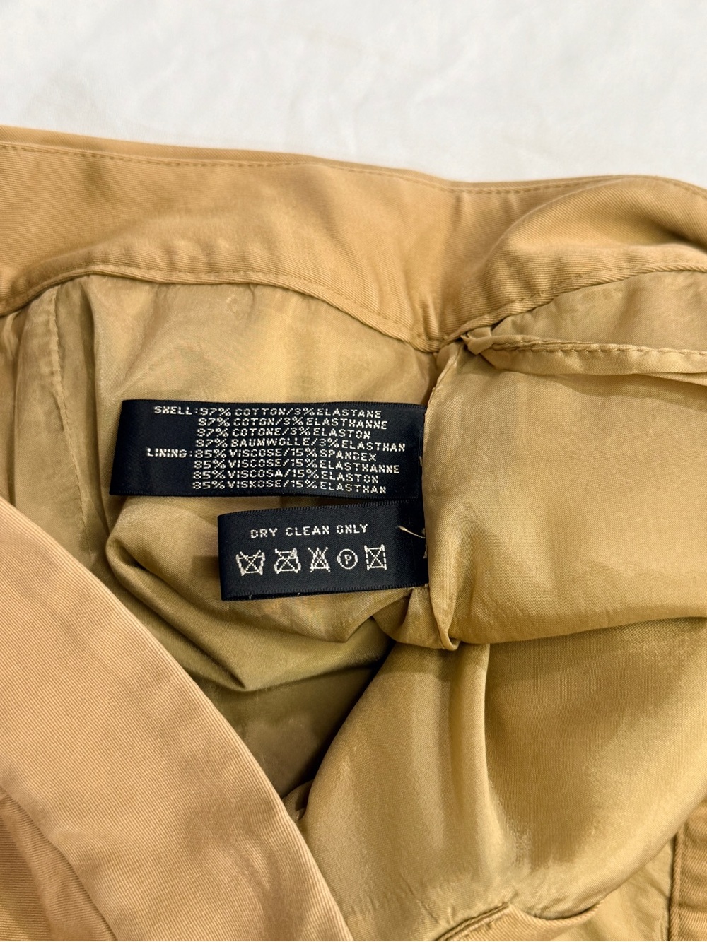 Ralph Lauren Black Label Women’s Khaki Button-Accent Pencil Skirt Size 8 - Picture 11 of 11